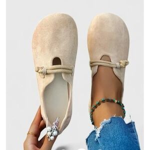 Harper & Wells Camilla Orthopedic Comfort Lace Loafers Beige Suede Flats EU 43